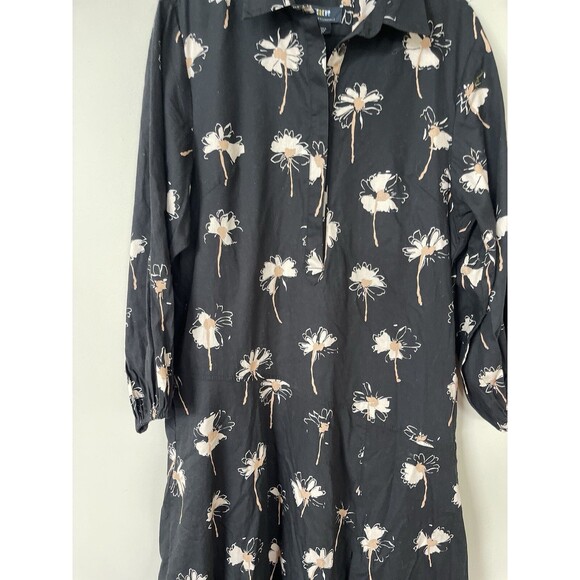 Anthropologie Maeve Dress Midi Women Cotton Button Front Preppy Boho Small New - Picture 4 of 13